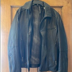 Leather jacket, brand new.